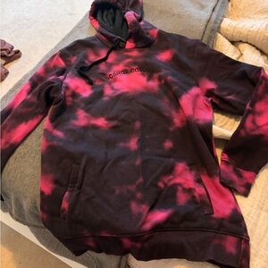 DC Shoe Company Black & Pink Tie-Dye Hoodie Sweatshirt Sz S